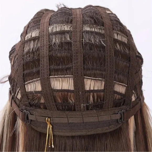 New Elegant Brown With Highlights Women's Wig